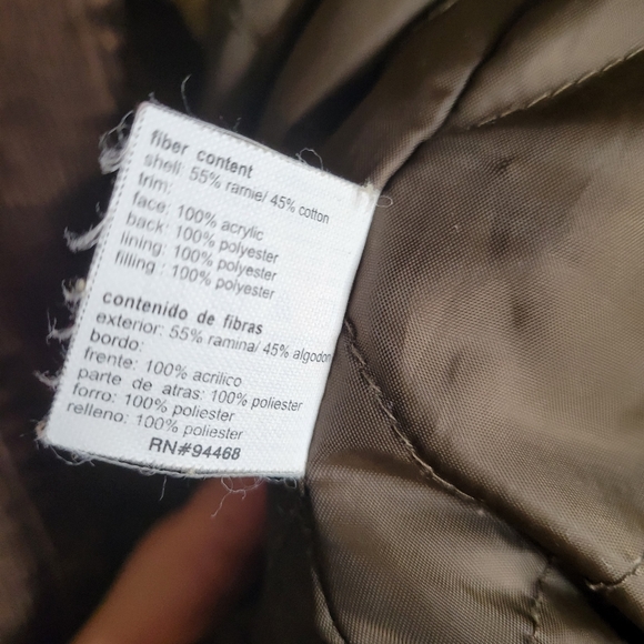 (Y2K) Esprit Brown Corduroy Faux Fur Trimmed Jacket. - Picture 4 of 5